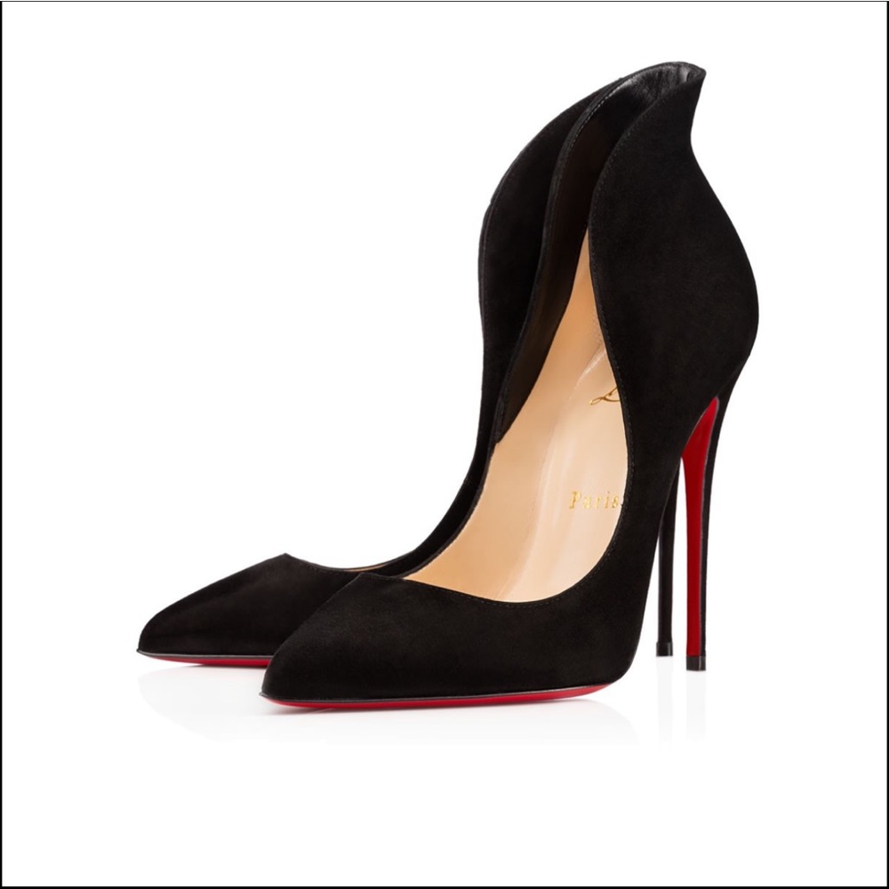 Christian Louboutin Women's Black Mea Culpa 120 Suede Pump Size 38